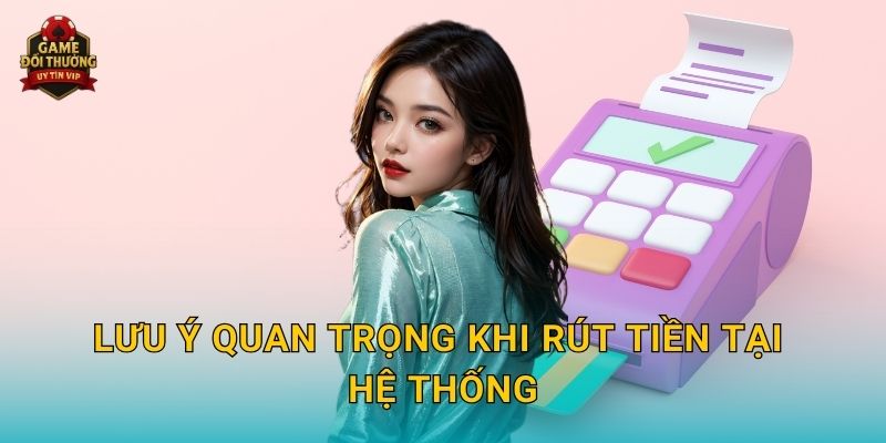 Lưu ý quan trọng khi rút tiền tại hệ thống